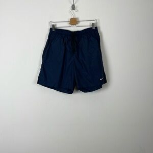 Vintage Nike Mens M Swim Board Shorts Drawstring Waist Lining 2 Pocket Spellout